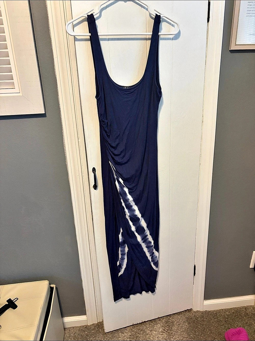 Venus Tie-Dye Maxi Dress Blue & White